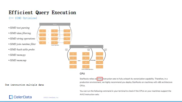 Efficient Query Execution SIMD